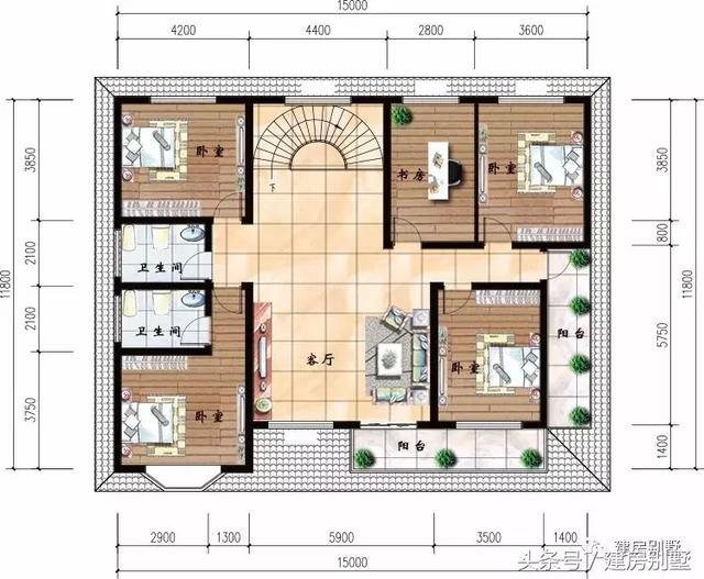 3棟好評(píng)率高的二層自建房戶型圖，20萬(wàn)左右可以建
