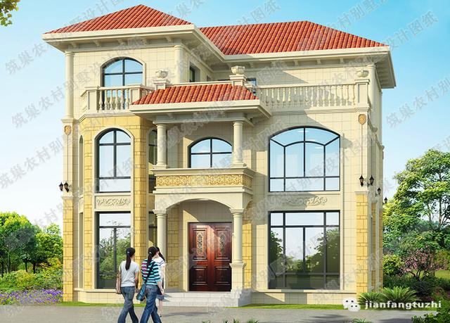 12×13米帶臥室套間的三層自建房全套施工圖，好評(píng)率高