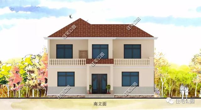 9X12米溫馨2層別墅設(shè)計方案圖，別看戶型小，照樣很大氣！