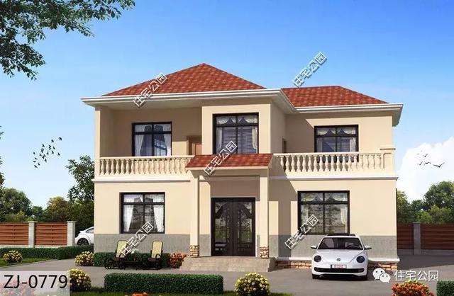 9X12米溫馨2層別墅設(shè)計方案圖，別看戶型小，照樣很大氣！