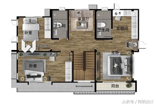 3款超現(xiàn)代的二層小別墅外觀圖，附戶型圖，都是開放式車庫(kù)