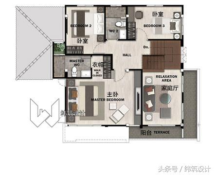 3款超現(xiàn)代的二層小別墅外觀圖，附戶型圖，都是開放式車庫(kù)