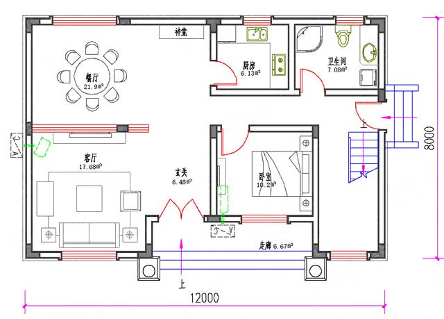 簡(jiǎn)單易施工90㎡平屋頂農(nóng)村二層樓房設(shè)計(jì)，造價(jià)超低