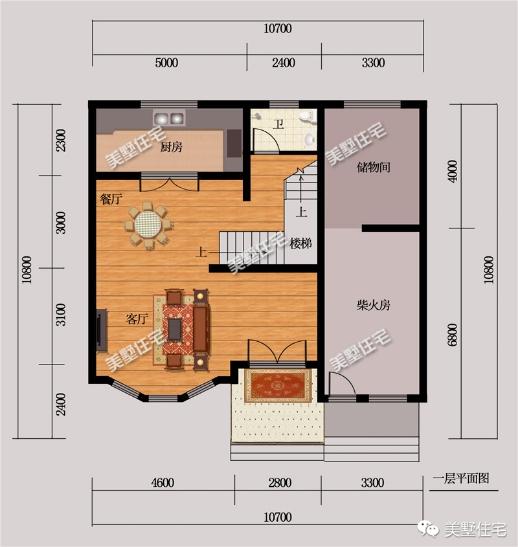 10X10米三層小別墅戶型圖，6室2廳還帶夾空層