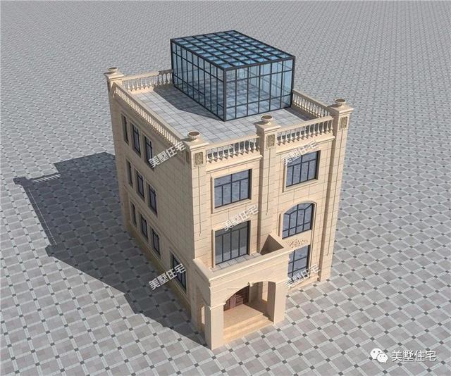 2款占地100平內(nèi)現(xiàn)代平頂三層別墅圖，給設計師99分