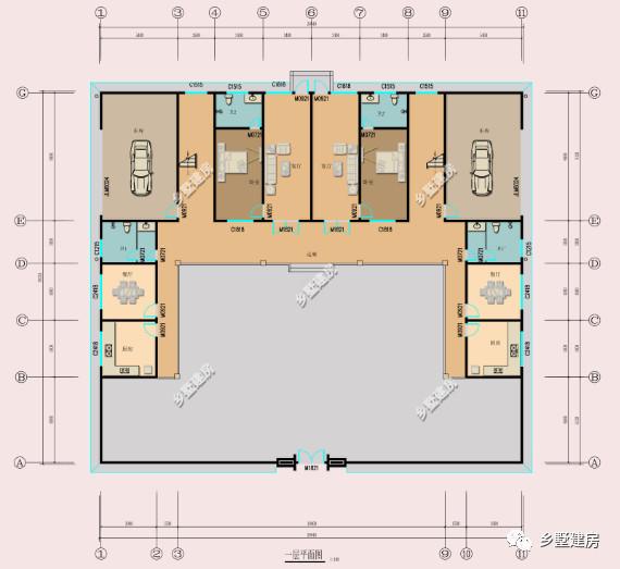 農(nóng)村自建二層四合院別墅，需要多少錢？看完這套圖紙借錢都得建