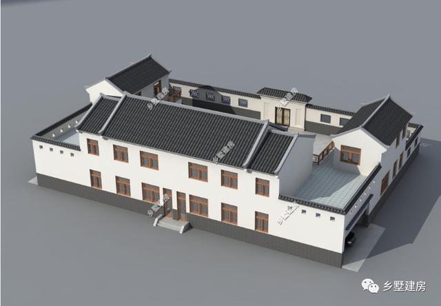 農(nóng)村自建二層四合院別墅，需要多少錢？看完這套圖紙借錢都得建