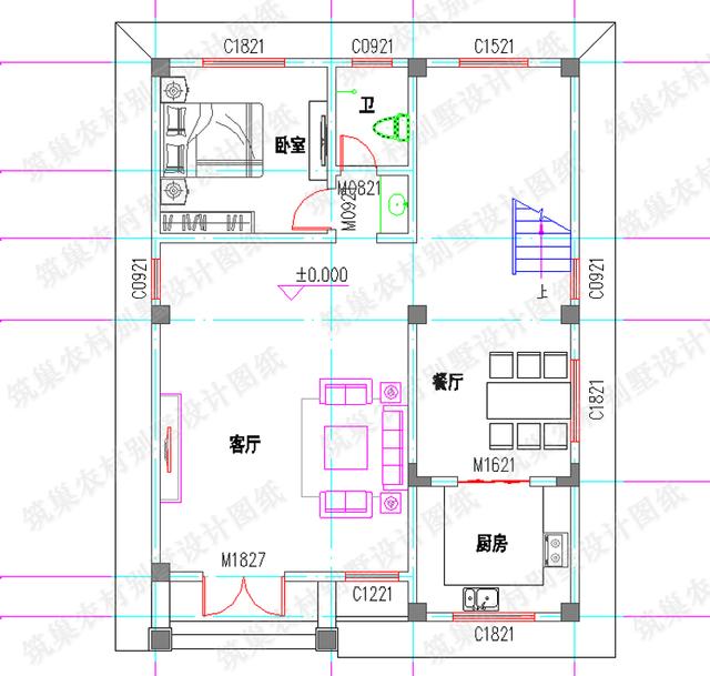 9×12米2廳6室三層簡(jiǎn)約易施工農(nóng)村自建房全套設(shè)計(jì)施工圖
