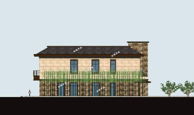 17x15米二層帶下沉式庭院新中式別墅全套圖紙分享！