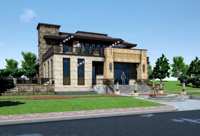 17x15米二層帶下沉式庭院新中式別墅全套圖紙分享！