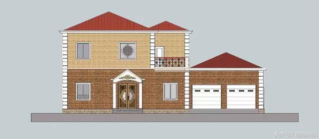 12米x10米帶車庫兩層小別墅，毛坯造價25萬能建！