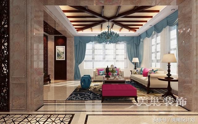 鄭州別墅會所設(shè)計500新中式裝修 一看都是女主人選擇的效果圖！