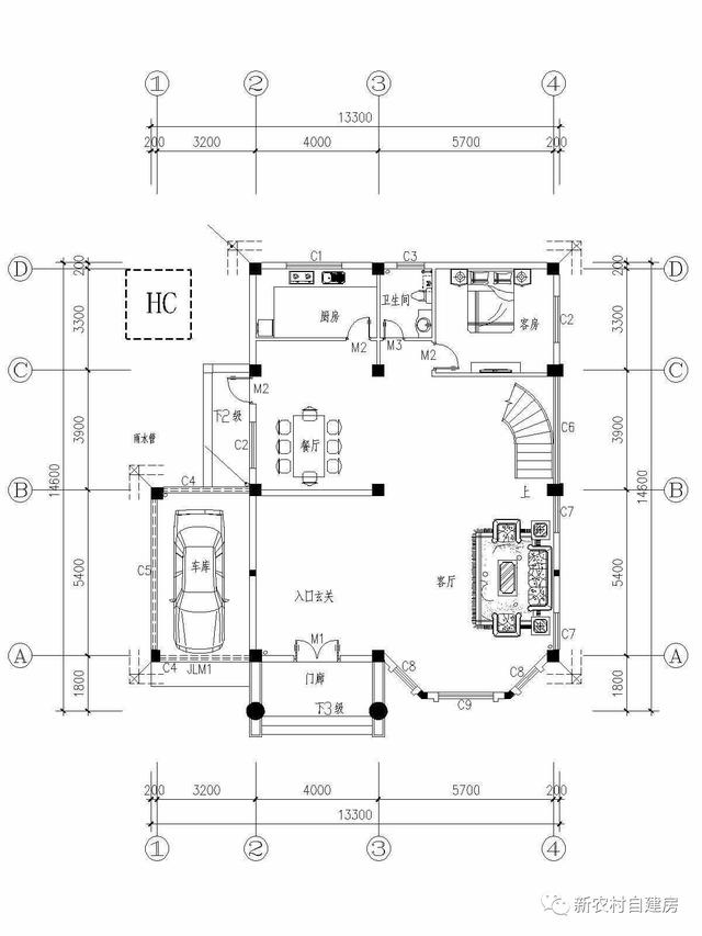 最經(jīng)典的建房案例，只要35萬(wàn)，帶旋轉(zhuǎn)樓梯和平面圖！
