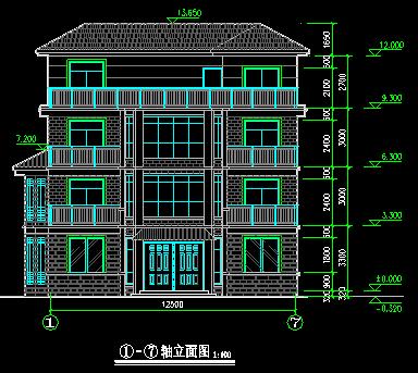 30萬(wàn)建4層單家獨(dú)院式別墅！坡屋面形式鏤空欄桿以及八角窗運(yùn)用！