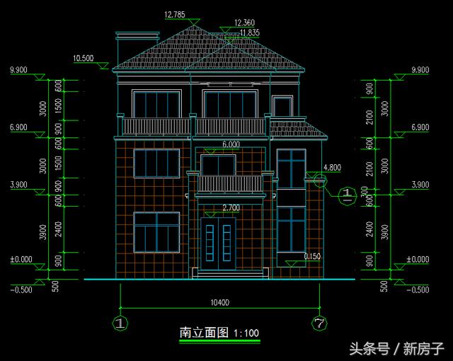 90%人會(huì)喜歡、10.40×13.7米帶閣樓、帶車庫自建別墅