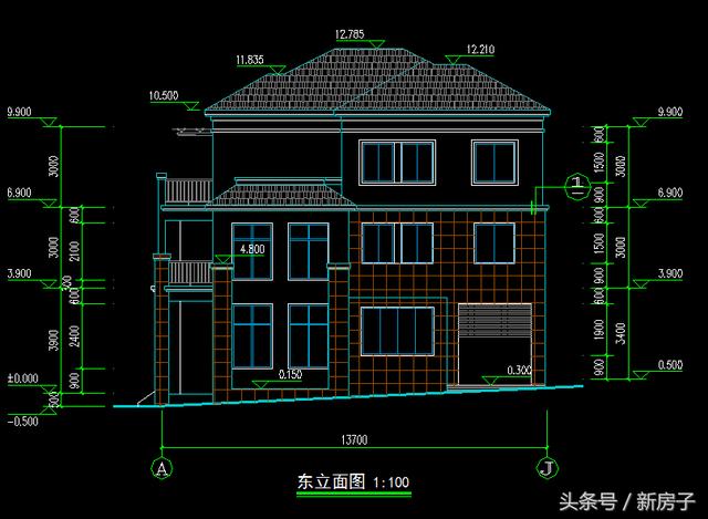 90%人會(huì)喜歡、10.40×13.7米帶閣樓、帶車庫自建別墅