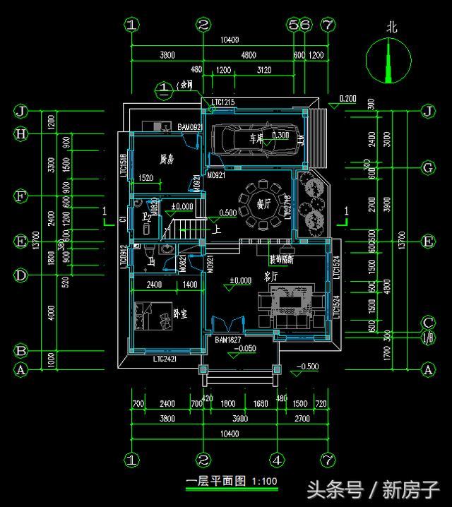 90%人會(huì)喜歡、10.40×13.7米帶閣樓、帶車庫自建別墅
