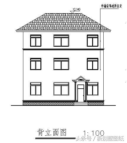 10x13最新農(nóng)村三層小別墅，斜坡頂，客廳帶大陽臺！