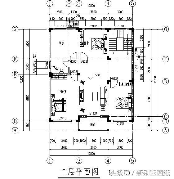 10x13最新農(nóng)村三層小別墅，斜坡頂，客廳帶大陽臺！