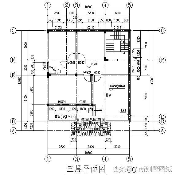 10x13最新農(nóng)村三層小別墅，斜坡頂，客廳帶大陽臺！