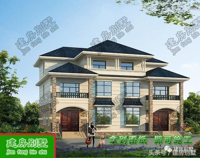 兩套兄弟雙拼農(nóng)村別墅圖紙，一個家族的興盛象征