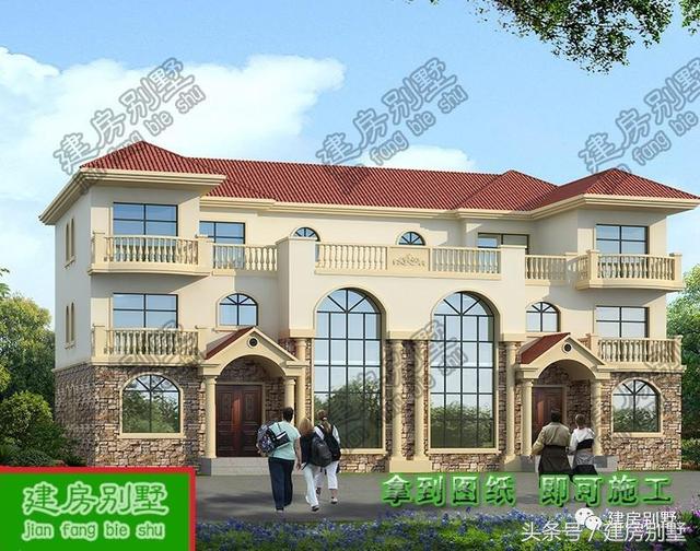 兩套兄弟雙拼農(nóng)村別墅圖紙，一個家族的興盛象征