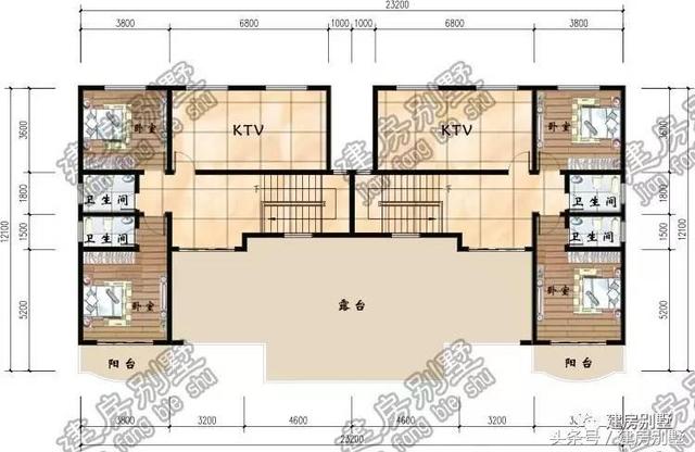 兩套兄弟雙拼農(nóng)村別墅圖紙，一個家族的興盛象征