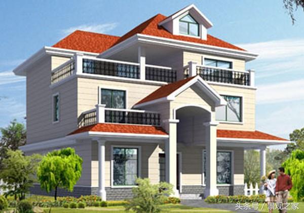 三層自建房設(shè)計(jì)圖紙含效果圖，新農(nóng)村別墅樣式！