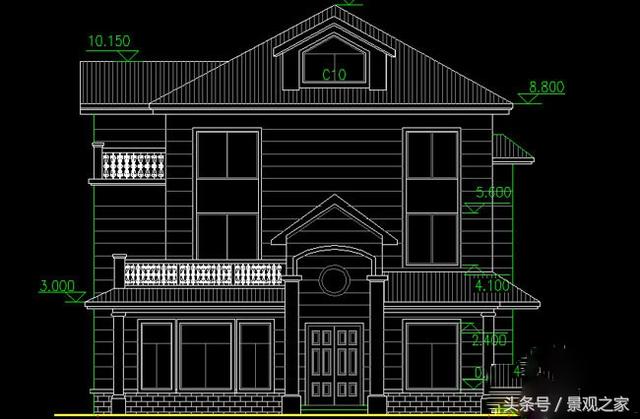 三層自建房設(shè)計(jì)圖紙含效果圖，新農(nóng)村別墅樣式！