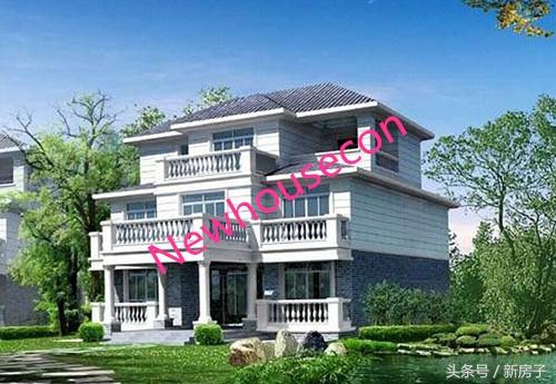 12.44×9.54三層別墅施工圖、效果圖！