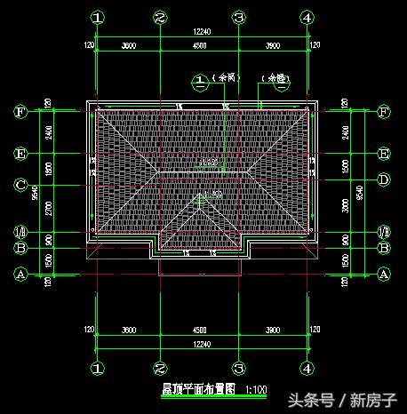 12.44×9.54三層別墅施工圖、效果圖！