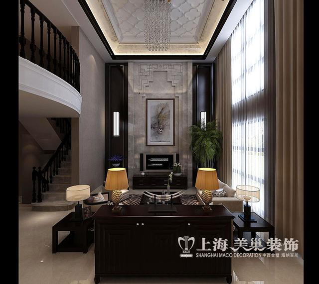 一切只為一個家，280平方別墅會所新中式風格