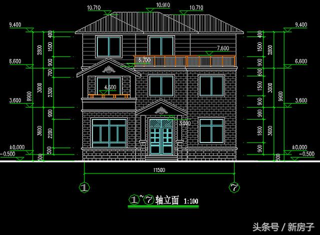 11.50×10.10米二層半小別墅