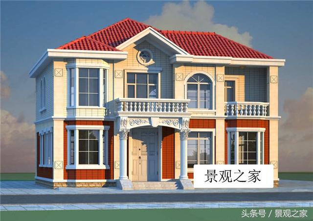 160平農(nóng)村二層別墅設(shè)計施工圖紙（含效果圖）