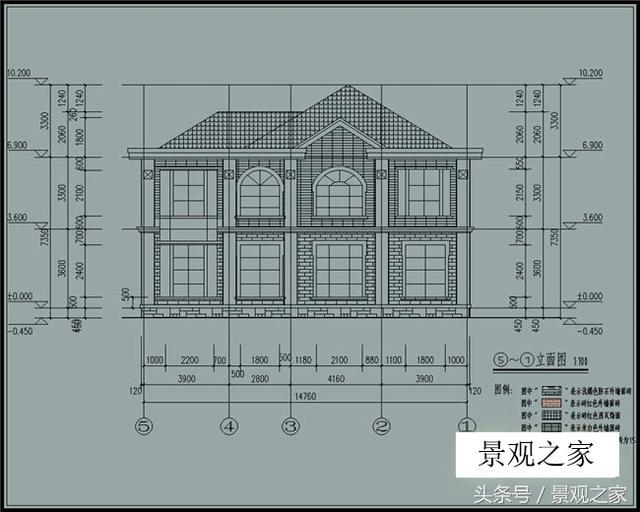 160平農(nóng)村二層別墅設(shè)計施工圖紙（含效果圖）