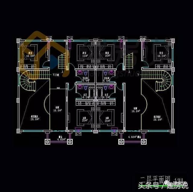 兄弟齊心，聯(lián)手建別墅！大氣歐式雙拼別墅帶車庫(kù)戶型