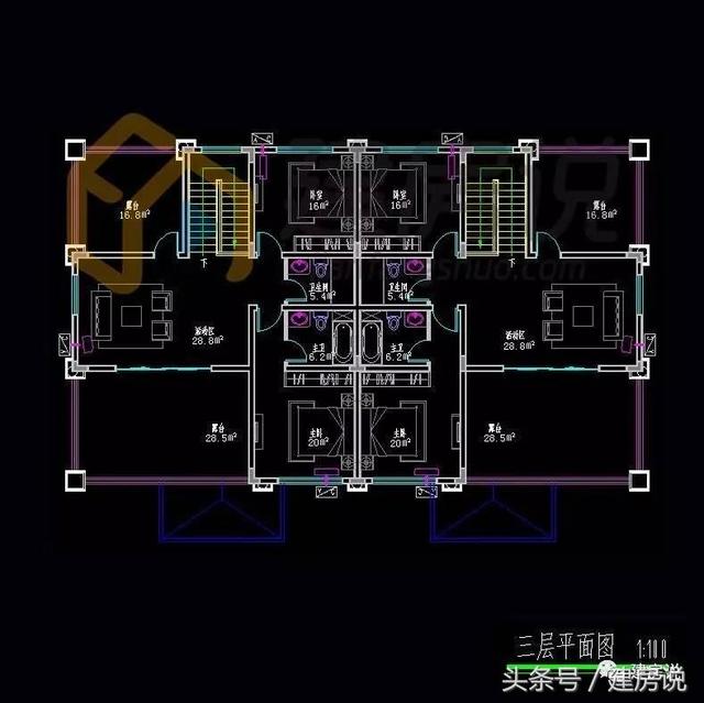 兄弟齊心，聯(lián)手建別墅！大氣歐式雙拼別墅帶車庫(kù)戶型