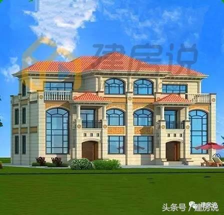 兄弟齊心，聯(lián)手建別墅！大氣歐式雙拼別墅帶車庫(kù)戶型
