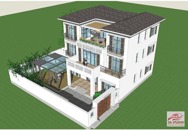 帶花園三層現(xiàn)代風(fēng)格別墅——24建筑設(shè)計案例
