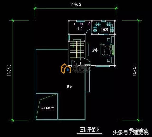 帶庭院三層現(xiàn)代風(fēng)格農(nóng)村別墅戶型，平屋頂竟然也這么漂亮