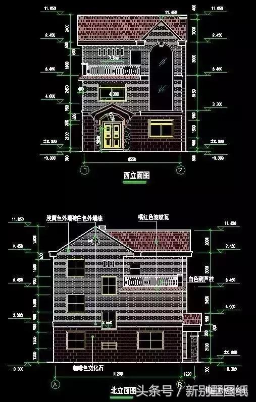 5套農(nóng)村實用小別墅戶型，二三層都有，附各套平面圖