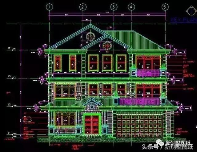 5套農(nóng)村實用小別墅戶型，二三層都有，附各套平面圖