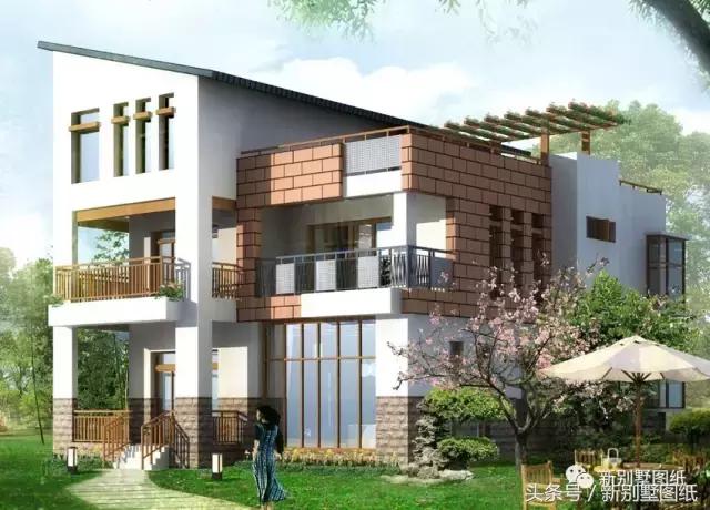 5套農(nóng)村實用小別墅戶型，二三層都有，附各套平面圖