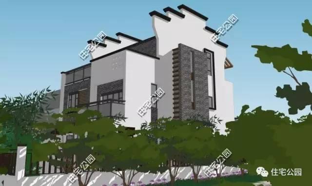 20萬自建3層徽派別墅，帶露臺小院，含平面圖！