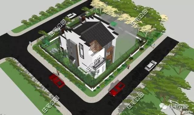 20萬自建3層徽派別墅，帶露臺小院，含平面圖！