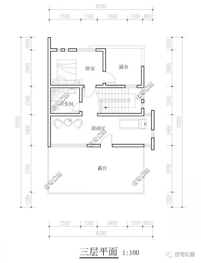 20萬自建3層徽派別墅，帶露臺小院，含平面圖！