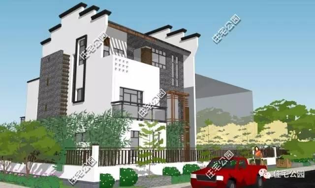 20萬自建3層徽派別墅，帶露臺小院，含平面圖！