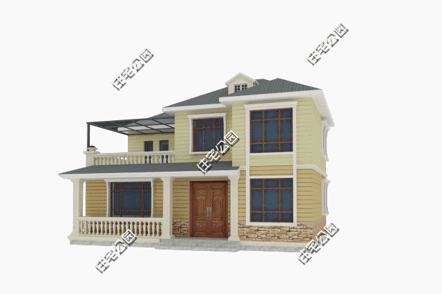 小戶型農(nóng)村別墅設(shè)計(jì)圖，吧間露臺(tái)書(shū)房寵物間一應(yīng)俱全，簡(jiǎn)單大方