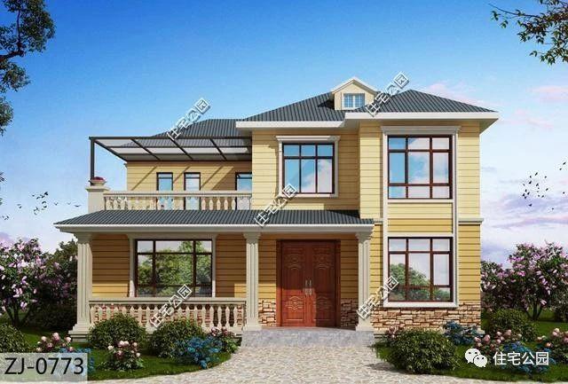 小戶型農(nóng)村別墅設(shè)計(jì)圖，吧間露臺(tái)書(shū)房寵物間一應(yīng)俱全，簡(jiǎn)單大方