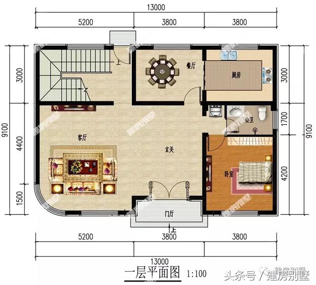 四層帶大露臺的別墅設(shè)計圖，戶型通透，令人羨慕的住宅樓
